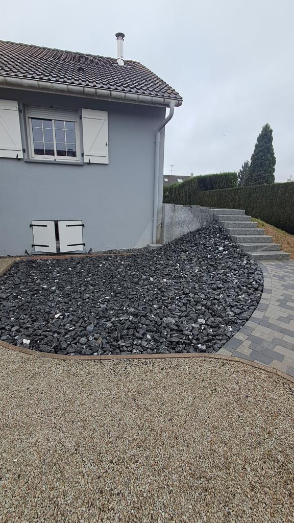 Escalier et dalle en grès cérame